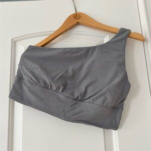 lululemon athletica Gray One-Shoulder Sports Bra size 12